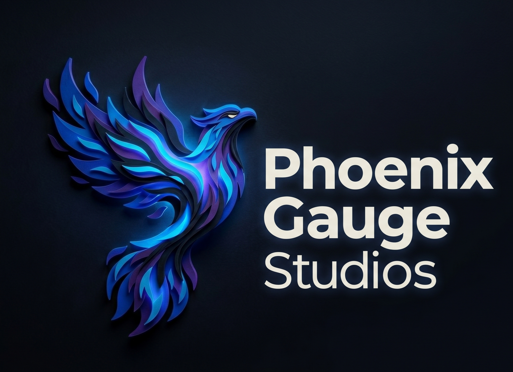 Phoenix Gauge Studios logo, dark mode